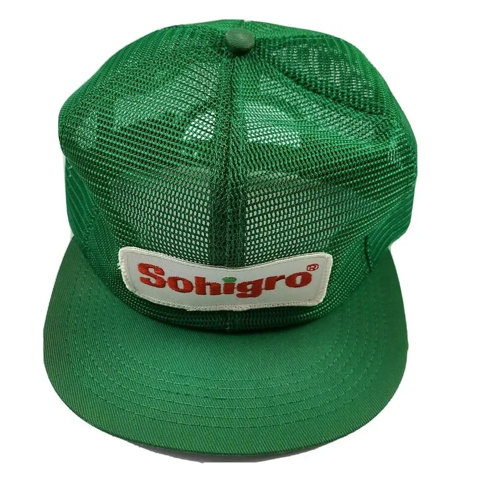 Vintage Sohigro Snapback Mesh Cap Hat Green